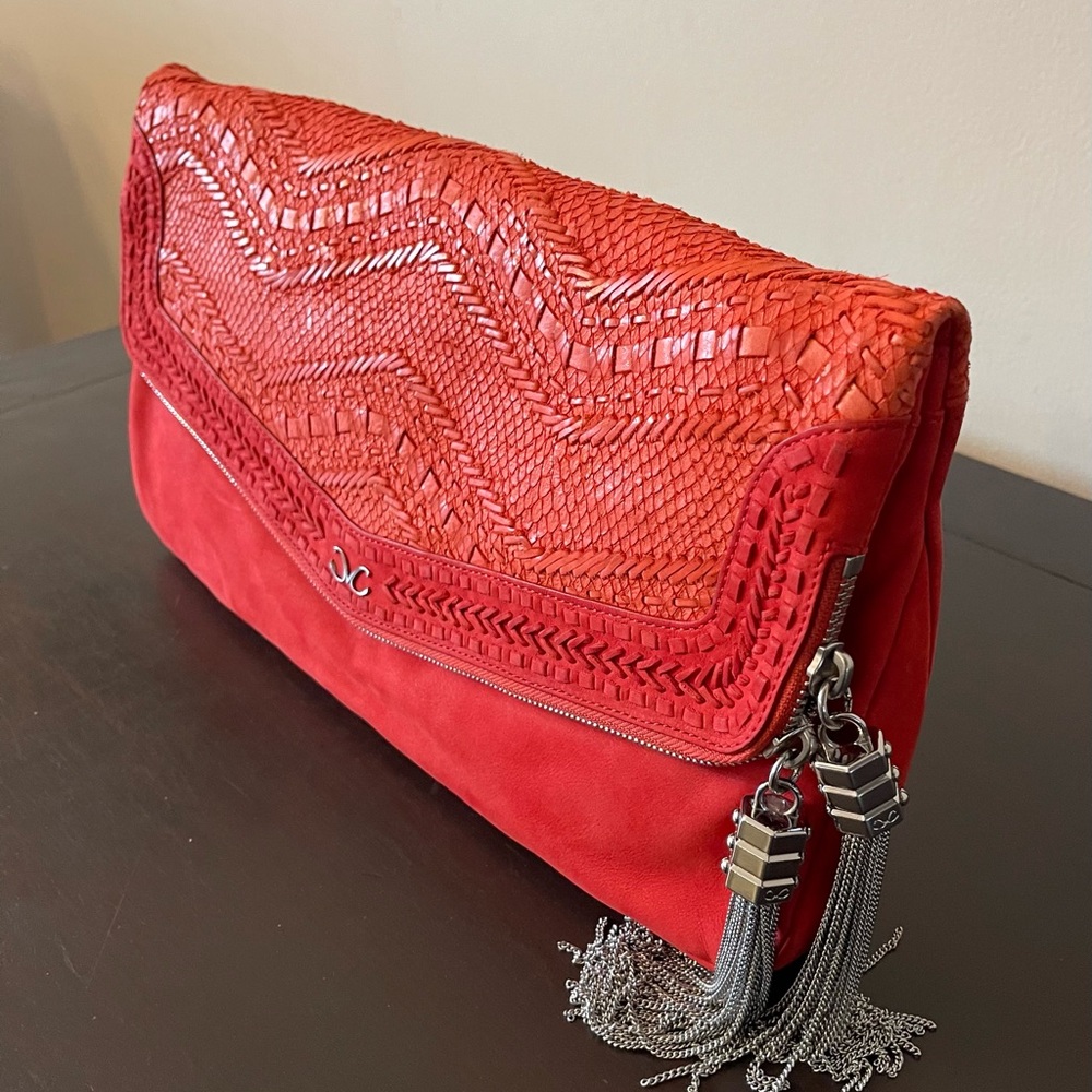 Monika Chaing over sized velvet clutch